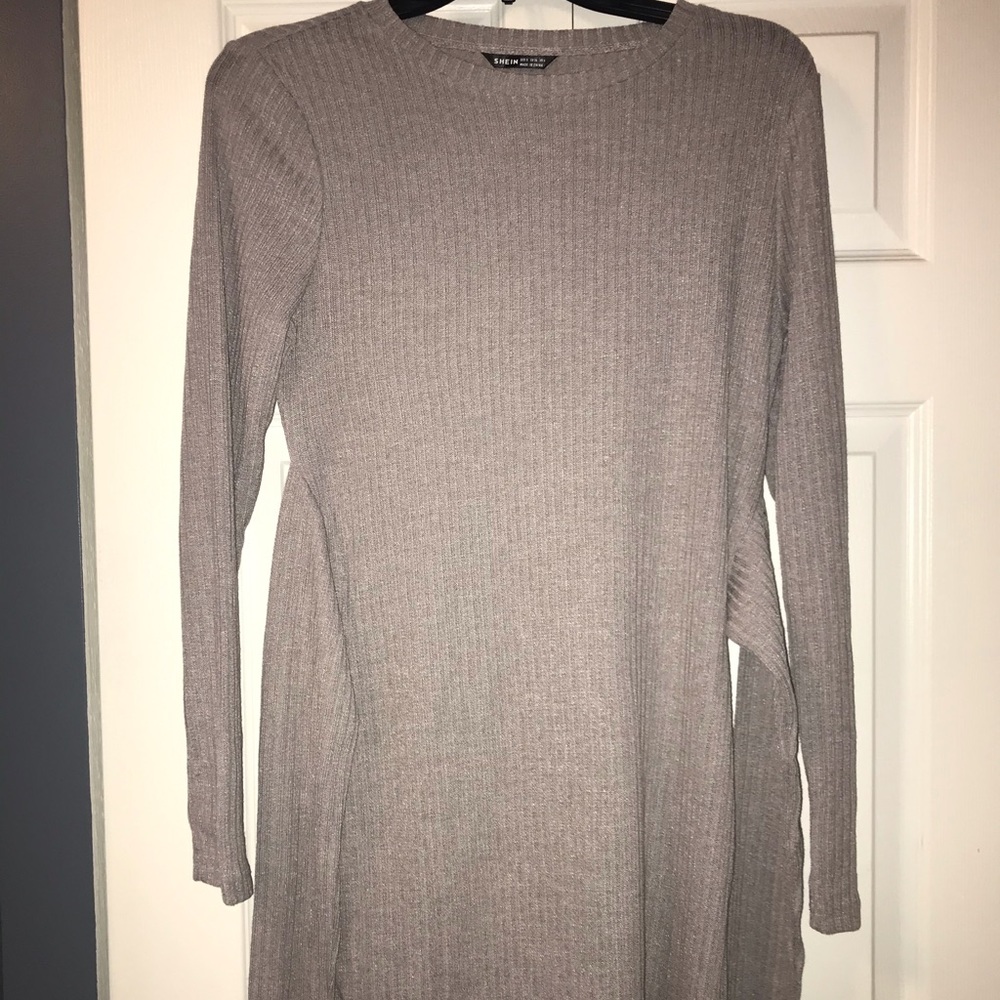Light grey sweater dress